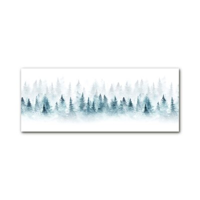 Glasbild aus Plexiglas® Wald Weihnachtsbaum Weihnachtsschnee