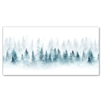 Glasbild aus Plexiglas® Wald Weihnachtsbaum Weihnachtsschnee