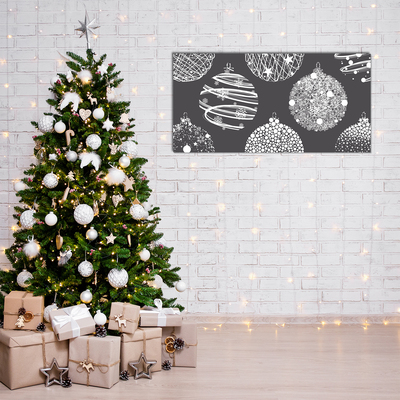 Glasbild aus Plexiglas® Abstraktion Weihnachtskugeln Winter-