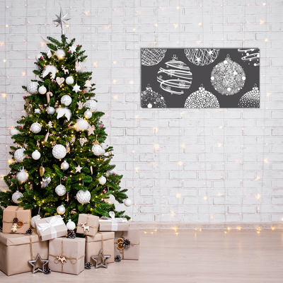 Glasbild aus Plexiglas® Abstraktion Weihnachtskugeln Winter-