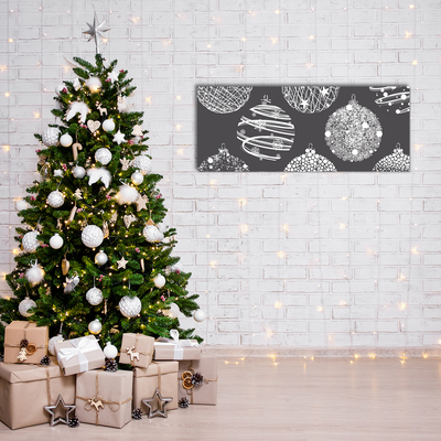 Glasbild aus Plexiglas® Abstraktion Weihnachtskugeln Winter-