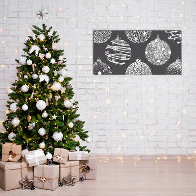 Glasbild aus Plexiglas® Abstraktion Weihnachtskugeln Winter-