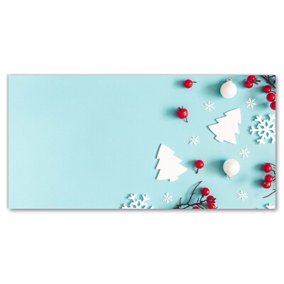 Glasbild aus Plexiglas® Schneeflocken Ornamente