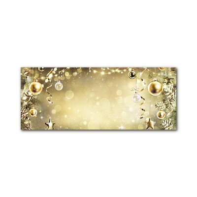 Acrylglasbilder Gold Weihnachtsschmuck