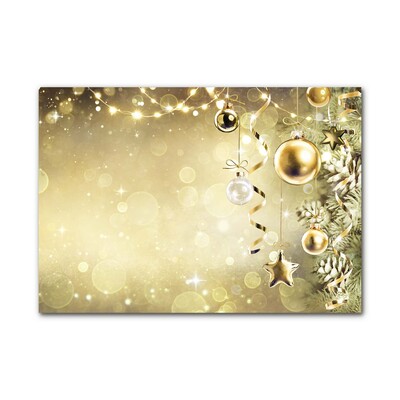 Acrylglasbilder Gold Weihnachtsschmuck