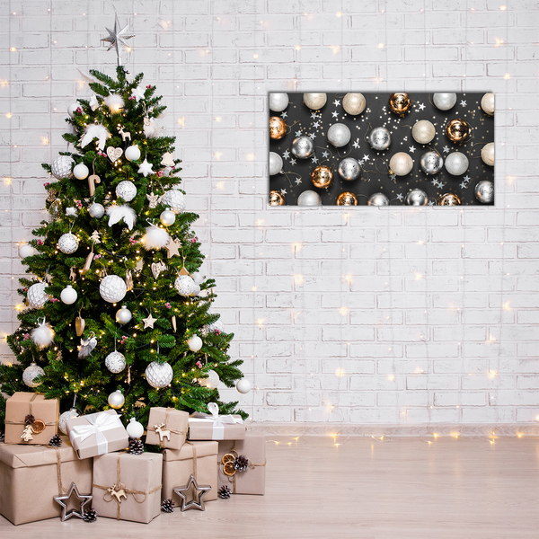 Glasbild aus Plexiglas® Heilige Weihnachtskugeln