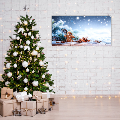 Acrylglasbilder Lebkuchen Weihnachtsferien Schnee