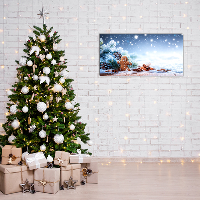 Acrylglasbilder Lebkuchen Weihnachtsferien Schnee