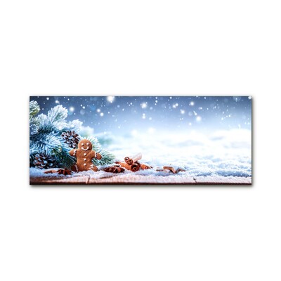 Acrylglasbilder Lebkuchen Weihnachtsferien Schnee