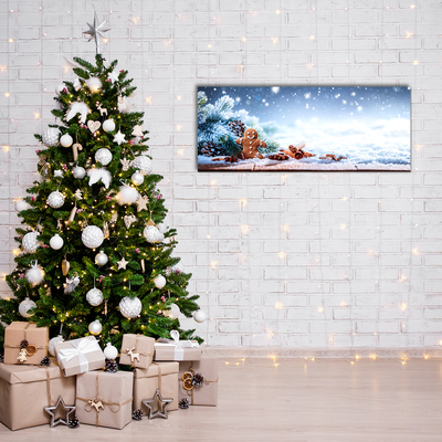 Acrylglasbilder Lebkuchen Weihnachtsferien Schnee