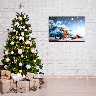 Acrylglasbilder Lebkuchen Weihnachtsferien Schnee