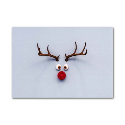 Glasbild aus Plexiglas® Heiliges Rentier Rudolf