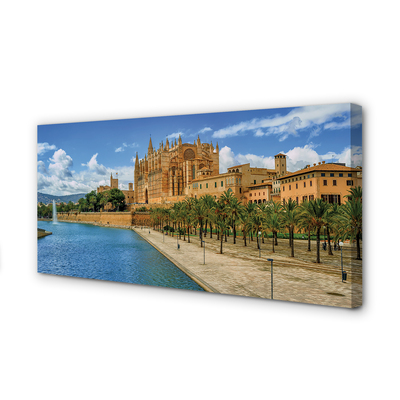 Leinwandbilder Spanien Palme der gotischen Kathedrale