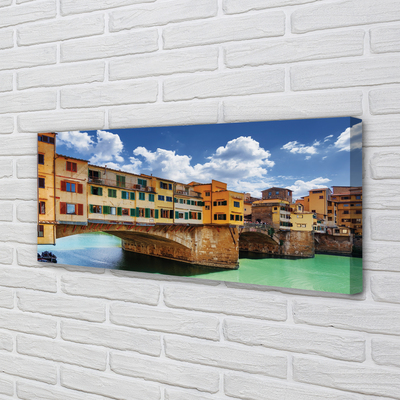 Leinwandbilder Gebäude Italien Fluss-Brücken
