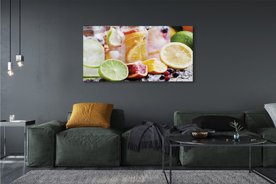 Leinwandbilder Fruchtcocktail Eis Gläser