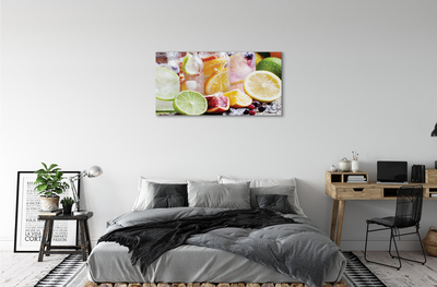 Leinwandbilder Fruchtcocktail Eis Gläser