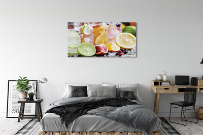 Leinwandbilder Fruchtcocktail Eis Gläser