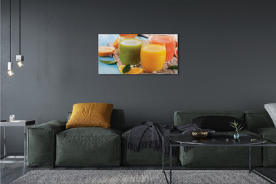 Leinwandbilder Cocktails farbige Gläser