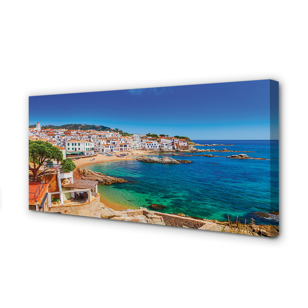 Leinwandbilder Spanien Strand Stadt Küste
