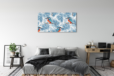 Leinwandbilder gemalt Vogel auf einem Ast
