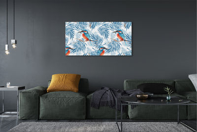 Leinwandbilder gemalt Vogel auf einem Ast