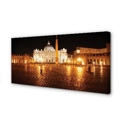 Leinwandbilder Rom Basilica Square Nacht