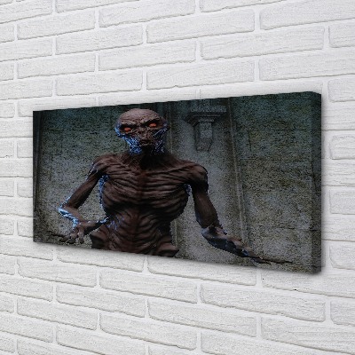 Leinwandbilder Die schreckliche Figur im Gebäude