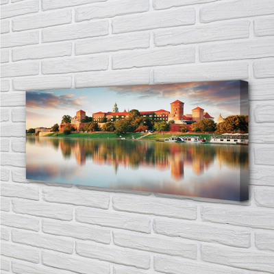 Leinwandbilder Krakow Schloss Fluss