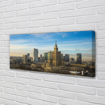 Leinwandbilder Panorama der Wolkenkratzer in Warschau