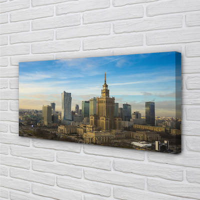 Leinwandbilder Panorama der Wolkenkratzer in Warschau