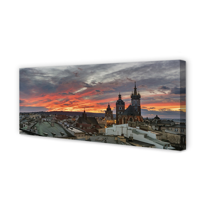 Leinwandbilder Sunset Panorama Krakow