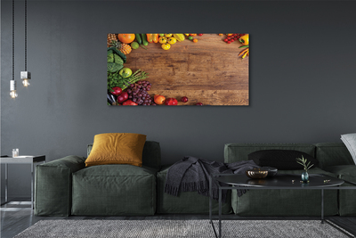 Leinwandbilder Apple Board of Spargel Ananas