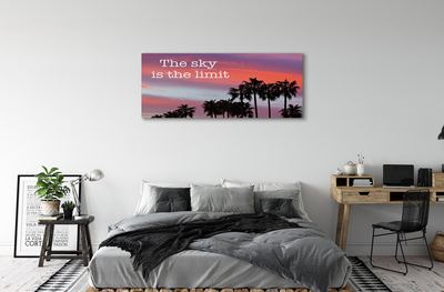 Leinwandbilder Palm Sonnenuntergang Sonne