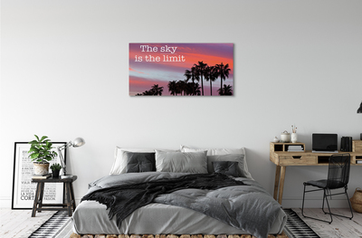 Leinwandbilder Palm Sonnenuntergang Sonne