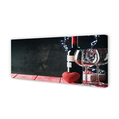 Leinwandbilder Weingläser Herz aus Glas