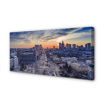 Leinwandbilder Warschau Sonnenuntergang