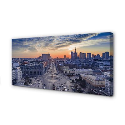 Leinwandbilder Warschau Sonnenuntergang
