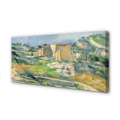 Leinwandbilder Haus gemalt Kunst auf dem Hügel