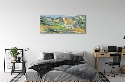 Leinwandbilder Haus gemalt Kunst auf dem Hügel