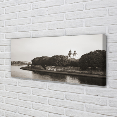 Leinwandbilder River Bridge Krakow
