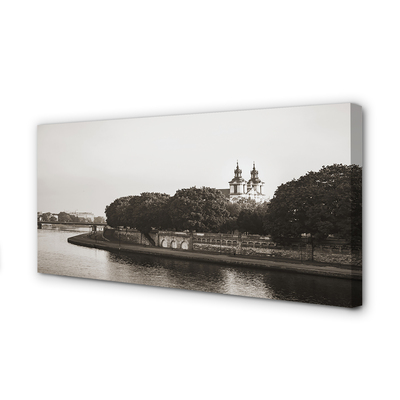 Leinwandbilder River Bridge Krakow