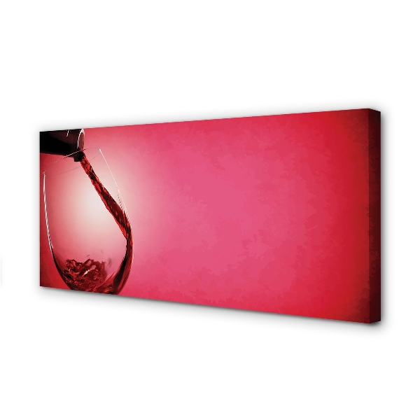 Leinwandbilder rotes Glas Hintergrund auf der linken Seite