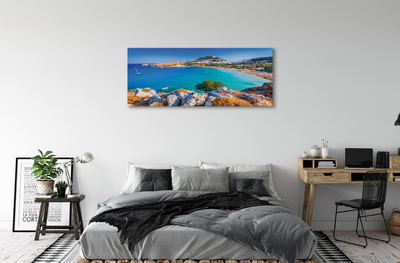 Leinwandbilder Panorama der Strand Küste von Griechenland