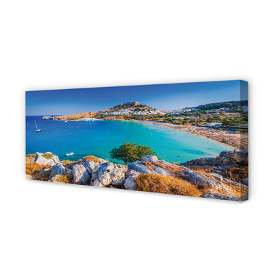 Leinwandbilder Panorama der Strand Küste von Griechenland