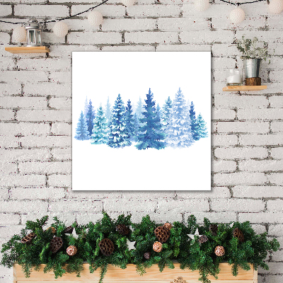 Leinwand-Bilder Winter-Schnee-Weihnachtsbaum