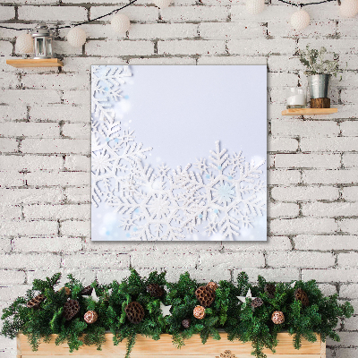 Canvas Kunstdruck Schneeflocken Winter-Schnee