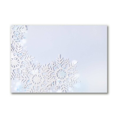 Canvas Kunstdruck Schneeflocken Winter-Schnee