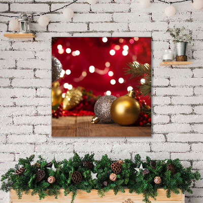Leinwand-Bilder Weihnachtsbaumkugeln Weihnachtsschmuck