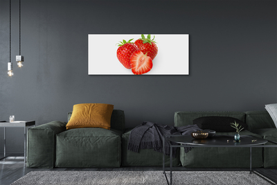 Leinwandbilder Erdbeeren auf weißen Hintergrund