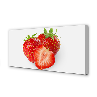 Leinwandbilder Erdbeeren auf weißen Hintergrund